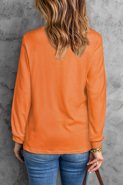 Round Neck Long Sleeve Top